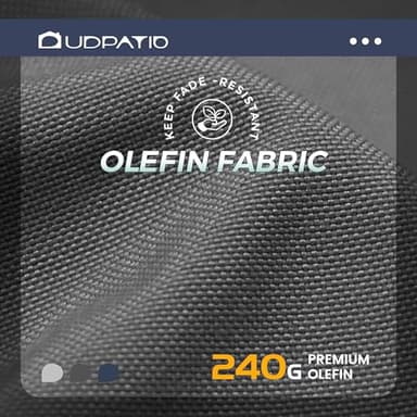 UDPATIO 10 Piece Aluminum Patio Furniture Set, Oversized Modern Outdoor Furniture Set with Olefin Fabric Cushion for Patio Deck Backyard, Dark Grey (with Waterproof Covers) - Image 6