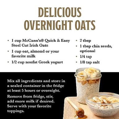 McCann's Irish Oatmeal, Quick & Easy Steel Cut Oats, 16 Ounce (Pack of 12) - Image 9