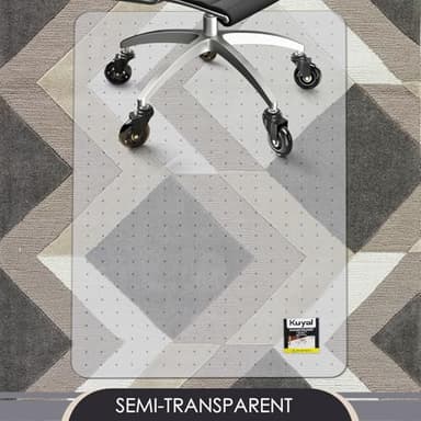 Kuyal Office Chair Mat for Carpet, 32x48 Clear Heavy Duty Computer Chair Mat, Under Desk Protector Carpeted Floors Mat, Easy Chair Movement,Ship Flat - Image 6