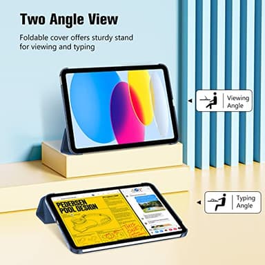 ProCase for iPad (A16) 11th Generation 11 Inch 2025/ iPad 10th Generation 10.9 Inch 2022 Case, Slim Smart Cover with Translucent Hard Shell Back, Supports Touch ID, Auto Wake/Sleep -Navy - Image 4