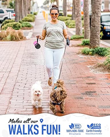 Lesotc Dog Water Bottle, Portable Pet Dispenser with Water Bowl, Leak Proof Pet Travel Squeeze Bottle, Puppy Essentials Dog Stuff Accessories for Outdoor Walking, Hiking, Camping - Image 2