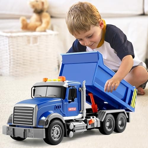 Dwi Dowellin Toddler Trucks Toys for Boys Age 3-5,Big Dump Truck with Lights and Sounds,Kids Boy Toys Christmas Birthday Gift Car - Image 1