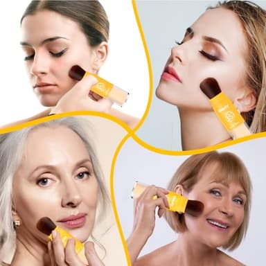 Mineral Sunscreen Setting Powder, SPF 35 Brush Sunscreen Powder for Face & Scalp, Long Lasting Lightweight Breathable, Oil Control Natural Matte Finish (#01 Translucent) - Image 6