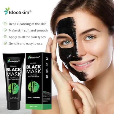 Blackhead Remover Mask, Charcoal Peel Off Face Mask, Blackhead Remover, Pore Cleaner for Men & Women, 2.7 fl oz - Image 2