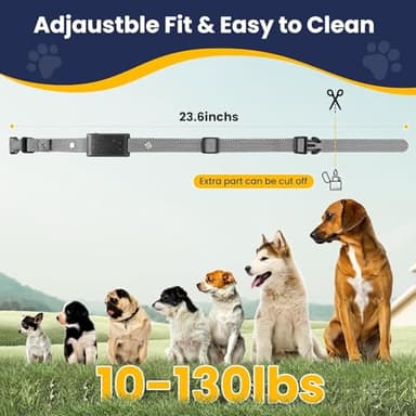 Wireless Dog Fence Electric Fence 185 Days Standby Training Collar, Flash Light & Waterproof Portable Dog Perimeter Collar with 3 Training Mode for 2 Dog Large Medium Upgraded Dark Grey for 2 Dog - Image 7