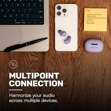 Raycon Everyday Earbuds Plus - Bluetooth True Wireless in-Ear Buds with 32 Hours Playtime, Multipoint Technology, Extreme Comfort, and Active Noise Cancellation (Carbon Black) - Image 5