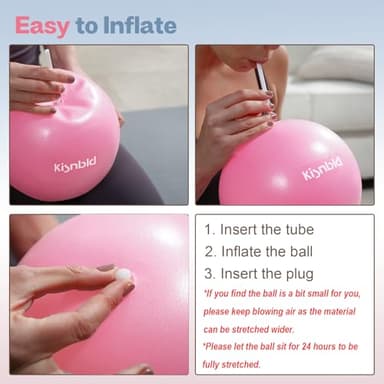 kisnbld Small Exercise Ball, 9 Inch Mini Pilates Ball, Anti Burst and Slip Resistant Mini Yoga Ball for Stability, Fitness, Physical Therapy, Stretching & Core Strength Workout at Home Gym & Office - Image 6