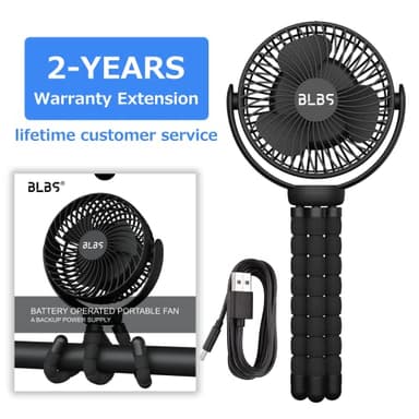 Stroller Fan - 65Hrs 12600mAh Rechargeable, Timing Car Seat, Portable Clip On Battery Operated for Baby, Peloton, Treadmill, Golf Cart, Beach, Bed, Dog - Image 8
