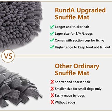 Snuffle Mat for Dogs, 17'' x 21'' Dog Sniffing Interactive Feeding Game Boredom, Puzzle Toys Encourages Natural Foraging Skills and Stress Relief Small/Medium/Large Dogs - Image 4