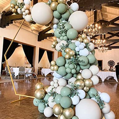 Voircoloria 105pcs Sage Green Balloons 12inch Olive Green Balloons for Birthday Graduation Baby Shower Wedding Anniversary New Year Party Decorations - Image 4