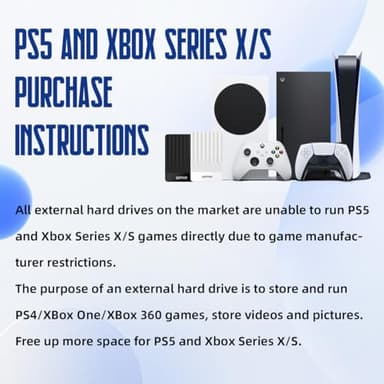 YOTUO Portable External Hard Drive Storage Expansion Mobile HDD USB 3.0 for PC, Mac, Desktop, Laptop, PS4, PS5, Xbox One X/S, Xbox 360, Xbox Series X/S, Office & Game (Black, 750GB) - Image 5