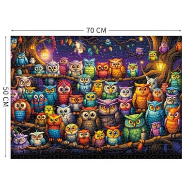 TangComplete - Owl Family Puzzles for Adults 1000 Pieces, Jigsaw Puzzles for Adults 1000 Piece, Challenging Game Toys, Impossible Puzzle, Family Decoration Puzzle - Image 2