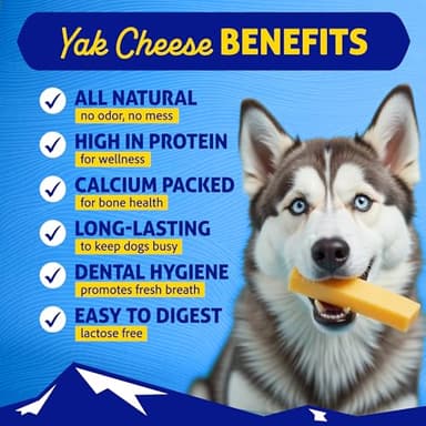 Himalayan Dog Chew Original Yak Cheese Dog Chews, The Better-For-You Chew, 100% Natural, Long Lasting, Healthy Safe Dog Treats, Lactose & Grain Free, Protein Rich, For Dogs 65 Lbs & Smaller, 5-Count - Image 2