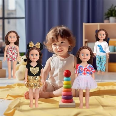 AugFrog 10 Sets of 18 Inch American Doll Clothes, Including 10 of Doll Clothing Dress Outfits for American Dolls, Birthday Gifts for Kids - Image 8