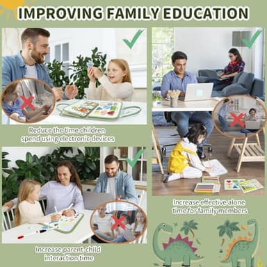 Aurasys Toddler Busy Board - Montessori Busy Book Travel Toys Sensory Board Educational Activity Book for Learning Fine Motor Skills, Gifts for Girls Boys Toddler - Image 5