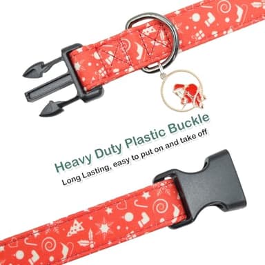 Cute Cotton Dog Collar Flower Patterns, Soft Adjustable Puppy Collars for for Girl Female Small Medium Large Dogs with Flower Charms - Image 2