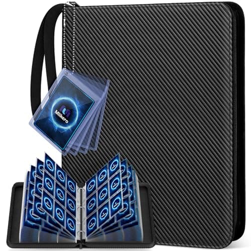 Mlikero Card Binder 9 Pocket, Trading Card Binder with Card Display Design, 720 Double Sided Pocket PU Collection Binder, Card Albums for MTG, TCG, and Sports Cards - Image 1