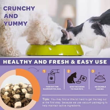 NATURE TARGET Probiotics for Dogs, 6 Billion Freeze Dried Dog Probiotics with Prebiotics & Enzymes, Vitamins, Omega 3, for Digestive & Gut Health, Itch Relief, Reduce Diarrhea, 120 Bites - Image 4