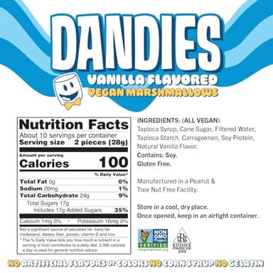 Dandies Vegan Marshmallows, No Artificial Flavorings, Food Dyes, Corn Syrup, or Gelatin, Perfect for Roasting, S’mores, or Snacking (4 Pack, 10 oz) - Image 2