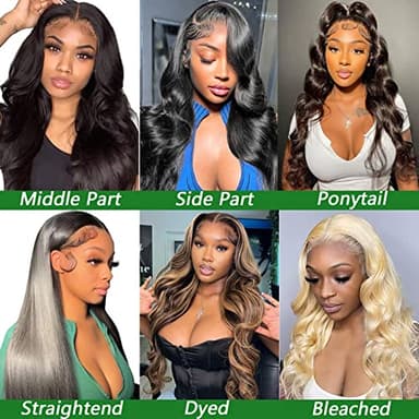13x6 Lace Front Wigs Human Hair Pre Plucked 180 Density 26 Inch HD Body Wave Lace Front Wigs Human Hair 10A Frontal Wigs Human Hair wigs for Women Glueless Wigs Human Hair Pre Plucked Black wig - Image 3