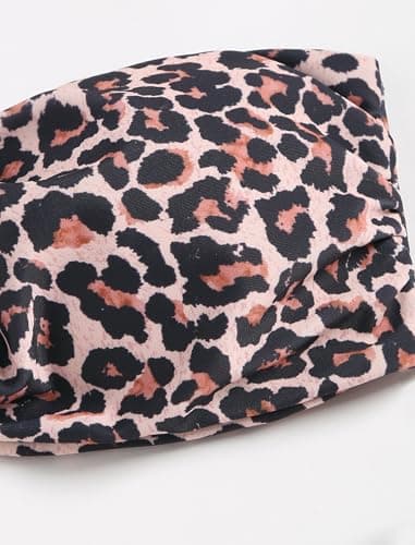 ZAFUL Women's Bandeau Bikini O Ring Strapless Tie Back High Cut Two Piece Swimsuit Bathing Suits (5-Leopard, S) - Image 4