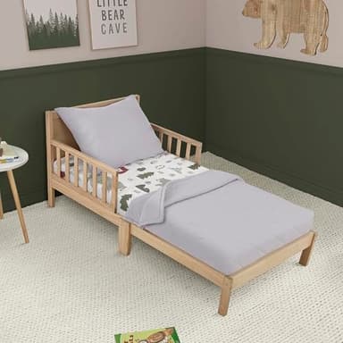 Evolur Grizzly Bear 3 Piece Toddler Bedding Set, Super Soft and Breathable Toddler Bedding, Machine Washable, Includes Fitted Sheet, Comforter and Pillow Case - Image 9