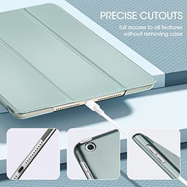 ProCase for iPad 9th/ 8th/ 7th Generation Case 10.2 Inch (2021/2020/2019 Release), 10.2 iPad Case 9th/ 8th/ 7th Gen Cover, Slim Smart Cover with Translucent Hard Shell Back -Lightgrey - Image 6