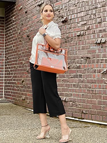 G4Free Capri Pants for Women Wide Leg Yoga Crop Pants with Pockets Cross Waist Stretch Dress Capris for Casual Workout(Black,S,23") - Image 2