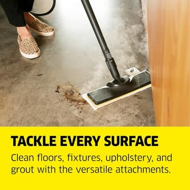 Kärcher Steam Cleaner, Multi Purpose, Power Steamer, Chemical-Free, 40 Sec Heat-Up, for Grout, Tile, Hard Floors, Appliances & More - SC 3 Easy Fix - Image 5