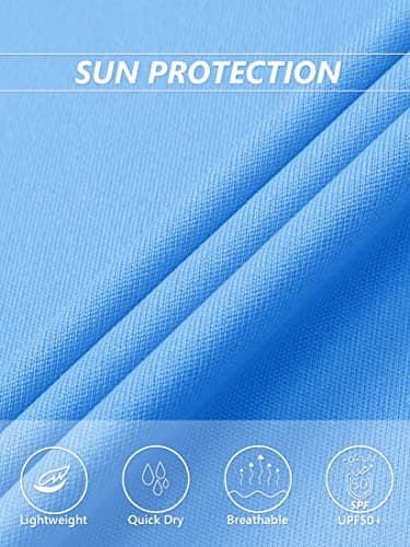 MAGCOMSEN Womens Short Sleeve T Shirts Dry Fit Shirts Summer Shirts UPF 50+ Hiking Shirts Athletic Shirt Running Top Waterful Blue L - Image 6