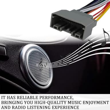 QKYS 3PCS Car Radio Stereo Wiring Harness Kit, Radio Wiring Harness Adapter Connector, Car Audio DVD Modified Power Speaker Cable with Antenna Adapter Connector (Multicolored) - Image 5