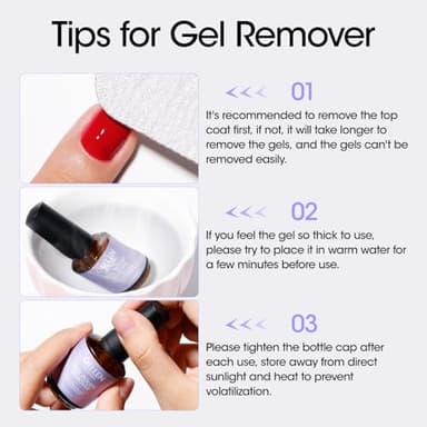 Gellen Gel Nail Polish Remover - 2Pcs Gel Polish Remover for Nails with Cuticle Pusher and Cuticle Oil, Quick & Easy Gel Nail Polish Removal in 2-5 Minutes, No Need Soaking or Wrapping 15ml 0.5fl.oz - Image 2