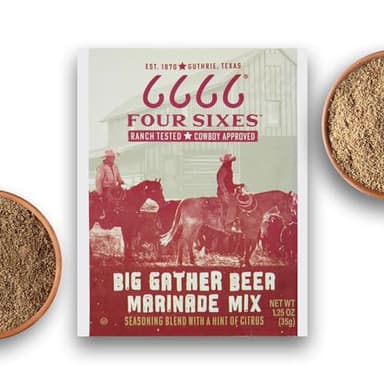 6666 Four Sixes Big Gather Beer Marinade Mix, 1.25 Ounce - Image 4