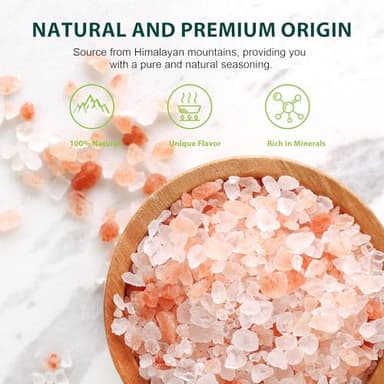 Soeos Himalayan Pink Salt, Coarse Grain, 16 Oz (1 Pound), Pink Himalayan Sea Salt for Grinder Refill - Image 5
