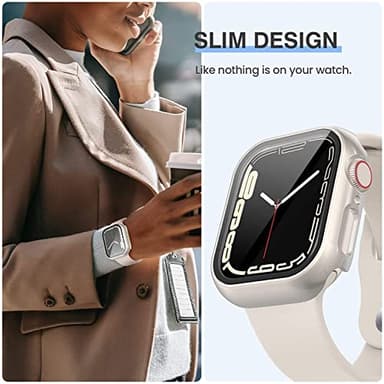 Tensea [3PCS for Apple Watch Screen Protector Case 40mm SE 3rd/SE 2rd Generation/SE/Series 6/5/4 Accessories, iWatch Protective Face Cover for Women Men, Bumper Tempered Glass for iPhone Watch 40 mm - Image 4