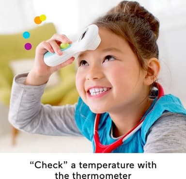 Fisher-Price Doctor Playset Medical Kit 7-Piece Toy for Dress Up and Preschool Pretend Play Ages 3+ Years - Image 4