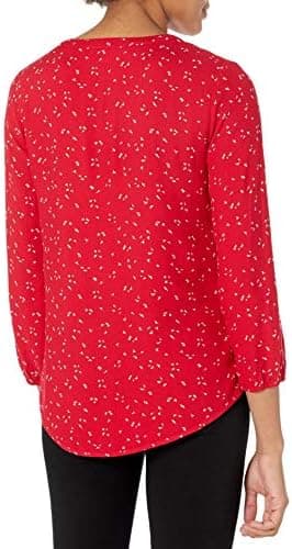 Amazon Essentials womens 3/4 Sleeve Button Popover Shirt, Loose-Fit V-Neck Blouse - Image 3