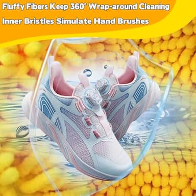 Shoes Washing Bag for Washing Machine, Reusable Laundry Shoe Bag For Washer And Dryer, Shoe Cleaning Washing Bag for All Shoe Types And Sizes (4 PCS - Yellow) - Image 7