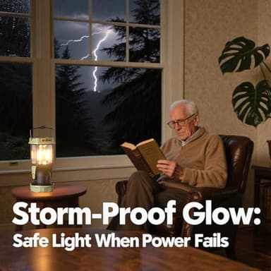 HOMY Solar Camping Lantern: Dual Solar/USB-C Charging, Super Bright LED, Adjustable Brightness, Swivel Spotlight, Lightweight Compact for Camping, Storm Outages, Outdoor Use - Image 8