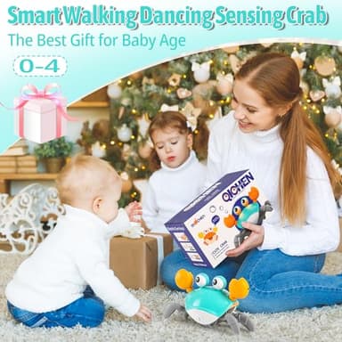 Crawling Crab Baby Toy Infant: Tummy Time Toys for Babies 3 6 9 12 18 24 36 Months, Walking Dancing Sensing Crab for Toddler 1 2 3 4 Year Old, 1st Music Birthday Gifts for Boys Girls - Image 7