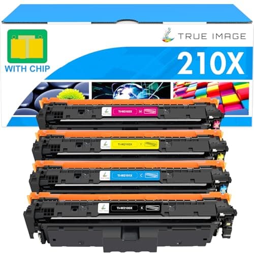 210X Toner Cartridges 4 Pack High Yield: (with Chip) 210A Compatible for HP 210X 210 Toner Cartridges Work for HP Color Laserjet MFP 4301fdw 4301fdn Pro 4201dw 4201dn Series Printer Ink (B/C/Y/M) - Image 1