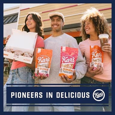 Kar’s Nuts Dunkin’ Caramel Cold Brew Mixed Nuts – Sweet Candy-Coated Nuts Mix, 20oz Resealable Pouch (Pack of 6) – Trail Mix Sweet Snacks for Adults & Kids - Image 8