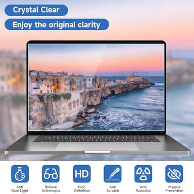 2 Pcs 14 Inch (1920x1200P) Laptop Blue Light Screen Protector, Reduce Eye Strain Anti Glare Blue Light Blocking Screen Protector for 14’’ with 16:10 Resolution HP/Dell/Acer/Asus/Samsung/Lenovo - Image 4