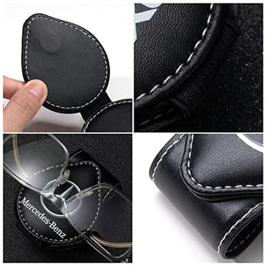 PPODKS Car Sunglass Holder, Eyeglass Holder for Mercedes Benz C E S M Serie CLK GLK GL AB AMG GLS GLE, Sunglass Hanger Mount for Car Sun Visor, Interior Accessories, Black - Image 5