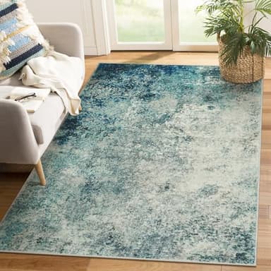 Lahome Modern Abstract 8x10 Area Rugs for Living Room, Washable Accent Rugs for Bedroom Stain Resistant Non Slip, Large Soft Indoor Carpet for Dining Room Table Home Office Decor, Blue/Grey - Image 7
