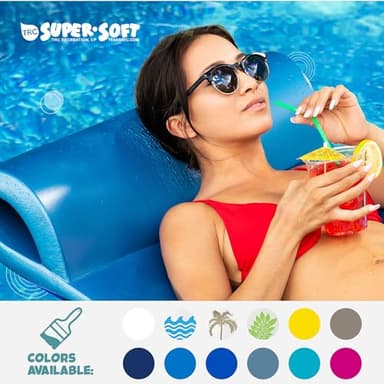 TRC Recreation Sunsation 1.75" Thick Foam Pool Float Lounger w/ Headrest for Lounging & Sunbathing in Swimming Pools, Beaches & Lakes, 70" x 26" - Image 4