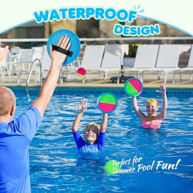 Toss and Catch Ball Set Upgraded - Family Games Kids Toys for Stocking Stuffers - Water-Resistant Great for Beach Pool Yard - Christmas Toys Gift for Boys Girls Teens 3 4 5 6 7 8 9 10 11 12+ Years - Image 4