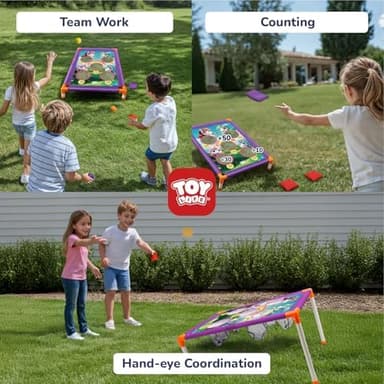 TOY Life Bean Bag Toss Game, Carnival Party Games, Cornhole Set for Kids Outdoor Games, Outside Toys for Kids Ages 4-8, Yard Outdoor Toys for Toddlers 3-5, Gifts for 3 4 5 6 7 Year Old Girls & Boys - Image 6