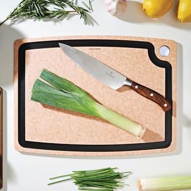 Epicurean Gourmet Series Cutting Board with Juice Groove, 17.5-Inch by 13-Inch, Natural/Slate - Image 2