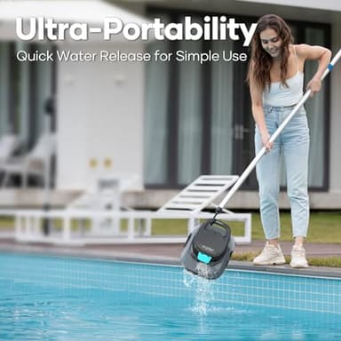 AIPER Cordless Automatic Pool Cleaner, Pool Vacuum with Auto- Parking, Lightweight, Ideal for Above Ground Flat Pool up to 860 sq.ft. (Renewed) - Image 6